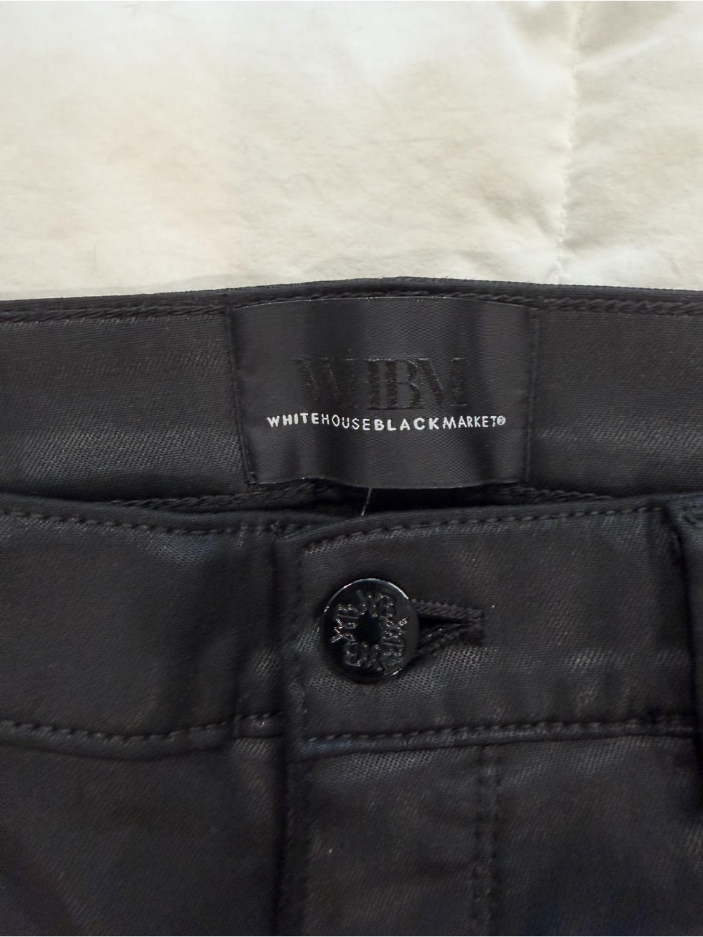 White House Black Market Black Coated Trousers - Picture 2 of 5